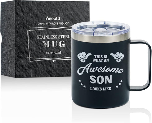 Son Gifts Coffee Mug, from Mom / Dad